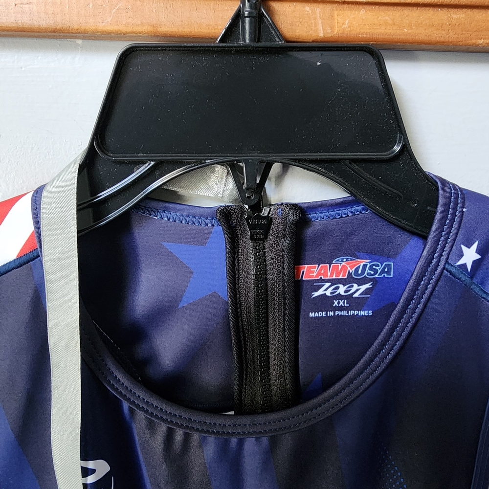 Team USA Zoot 2024 Blue Competitive Triathlon/Swim Tech Suit Hydrodynamics Nwt - Picture 5 of 12